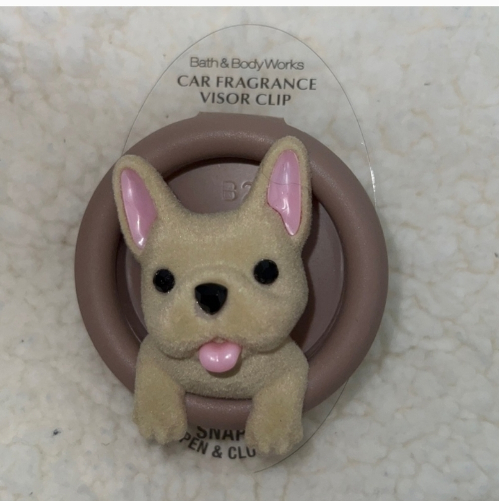 New Bath & Body Works Car Fragrance Dog visor clip
